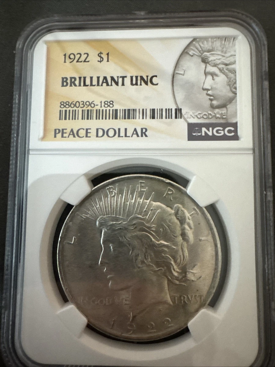 Uncirculated Peace Dollars 1922 Just Listed 2026