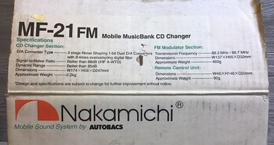 Vintage Nakamichi MF-21FM Mobile MusicBank Car CD Changer - Open