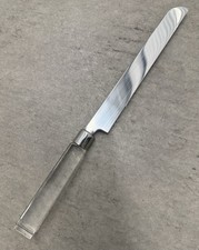  20 FIRM Oleg Cassini Crystal Handled Stainless Steel Blade Cake Knife - Signed