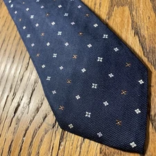 EUC Altea Milano Woven Geometric Silk Tie Men’s Necktie Made In Italy
