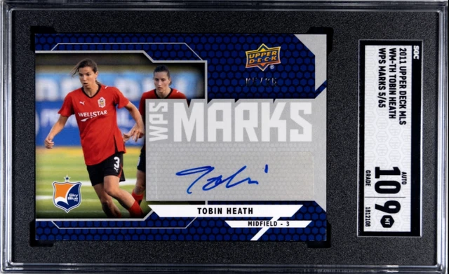 2011 Upper Deck MLS WPS Marks Tobin Heath Auto USA USWNT WORLD CUP