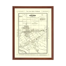 Old Map of Redlands, CA 1902 - Vintage Redlands California A