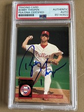 BOBBY THIGPEN PHILADELPHIA PHILLIES DONRUSS PSA/DNA CERT AUTOGRAPH SIGNED CARD
