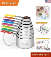 Elegant 8-Piece Stainless Steel Measuring Cups Set - Dishwasher Safe Design