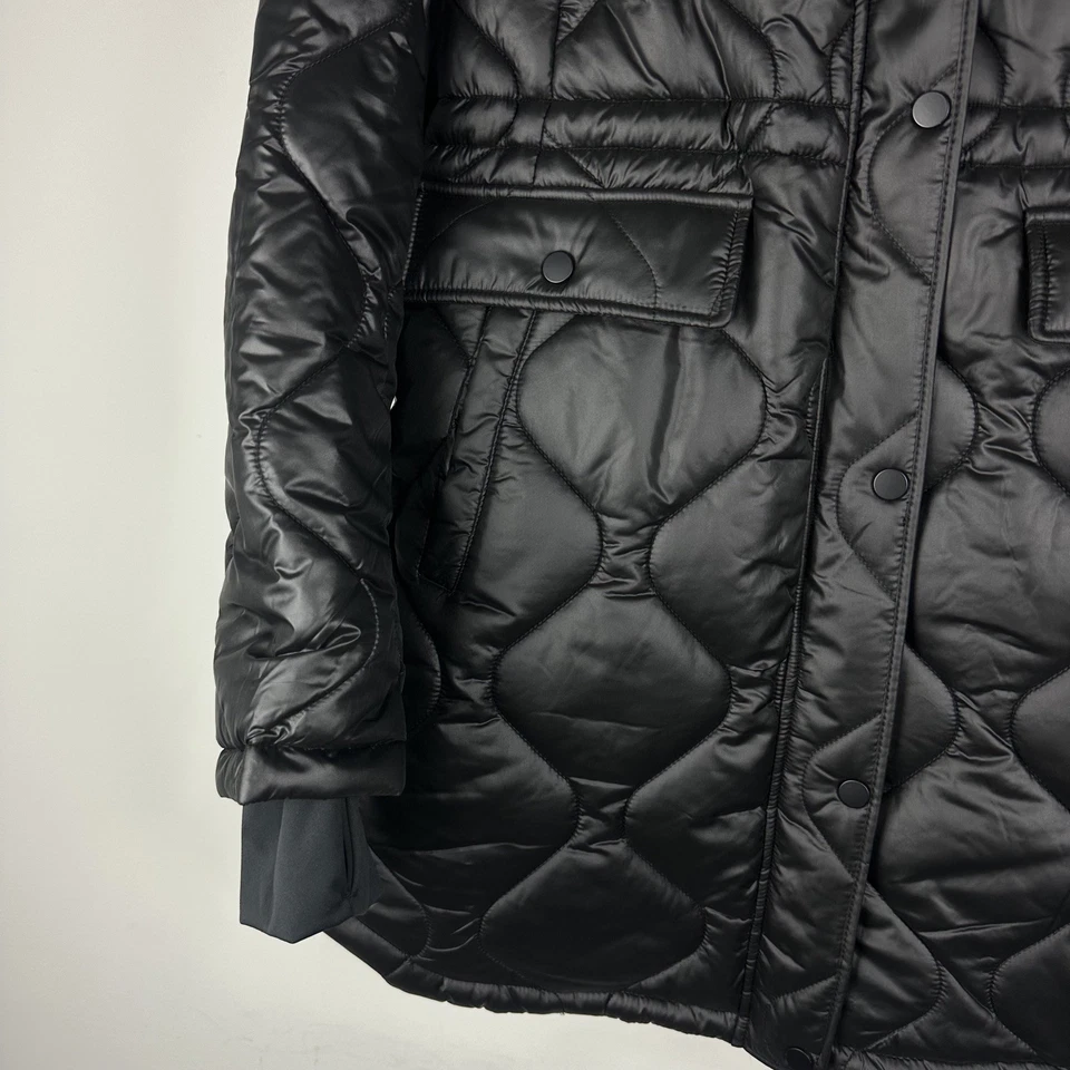 Chaqueta acolchada acolchada negra con cremallera St John's Bay para mujer talla L nueva con etiquetas invierno Foto 4 de 4