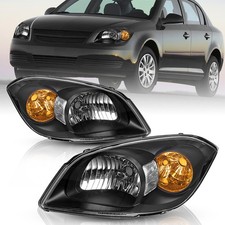For 2005-2010 Chevy Cobalt 07-10 Pontiac G5 Black Clear Headlights Leftright