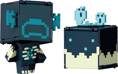日本未発売 マインクラフト Flippin フィギュア エフェ イルカ マイクラ Mattel - Minecraft Flippin' Figs Skulk Catalyst and Warden
