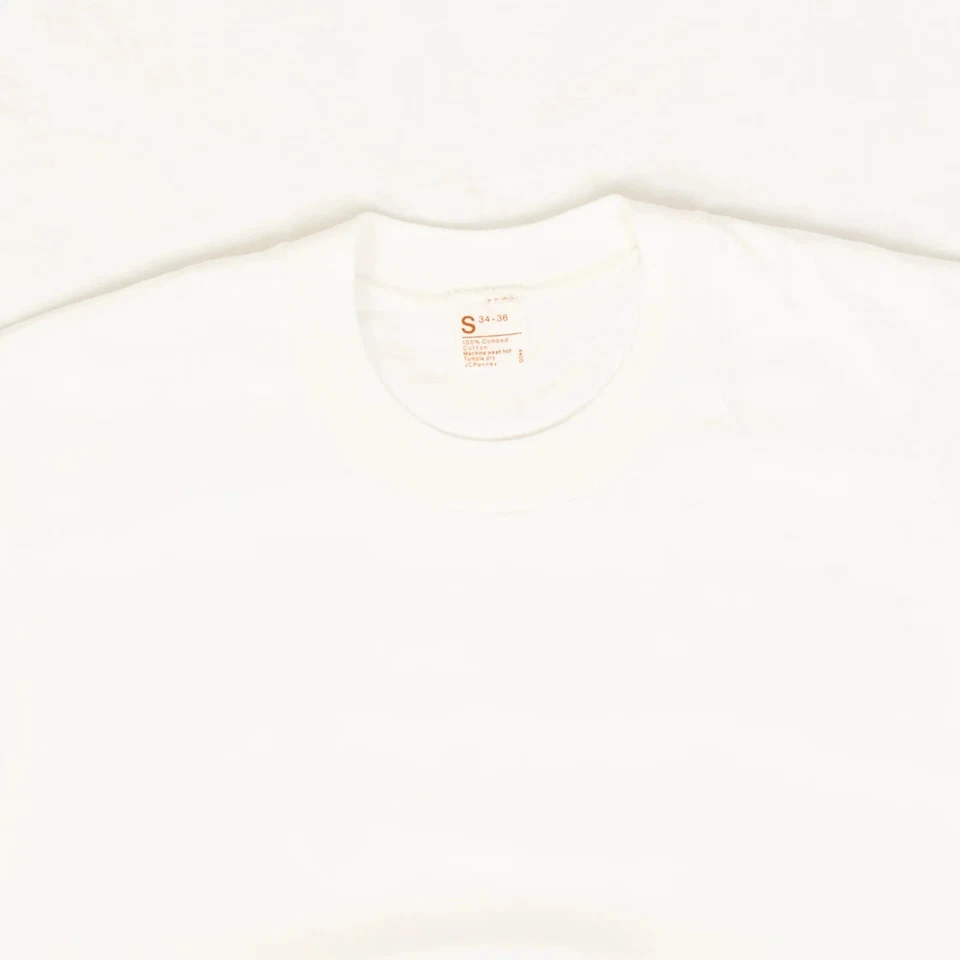 Camiseta Jc Penney Vintage Años 80 En Blanco Puntada Única S Hecha en EE. UU. Para Hombre Blanca  Foto 3 de 4