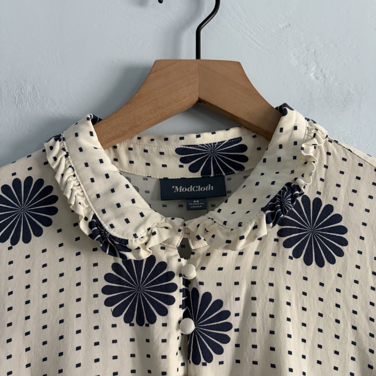 ModCloth Floral Dot Button Down Top - image 2