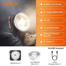 Godox ML40Bi 40W Bi-Color LED Video COB Light 2800-6500K Pocket Video Fill Light