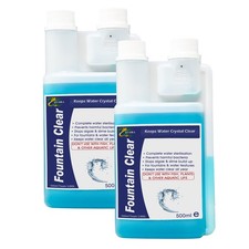 Hydra Fountain Clear Water Feature Cleaning 2x500ml Treats 300L Highest Dilution