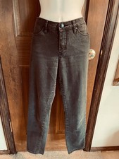 Cache black Size 8 Stretch Pants Tapered cropped shimmer Shine spandex cotton