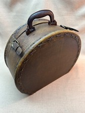 Large Vintage Hat Box or Decorative Storage Box with Fabric Lining