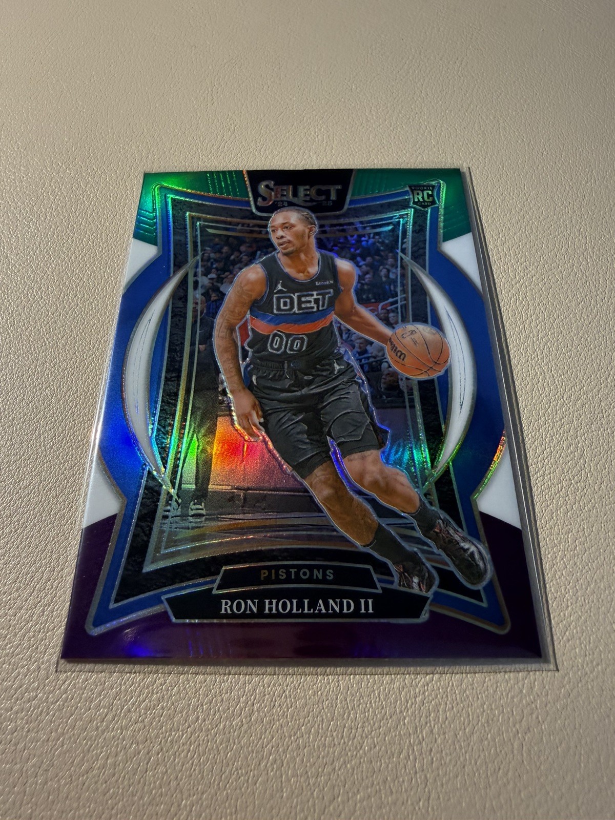 2024-25 Panini Select Ron Holland II RC Green White & Purple Prizm Rookie #74