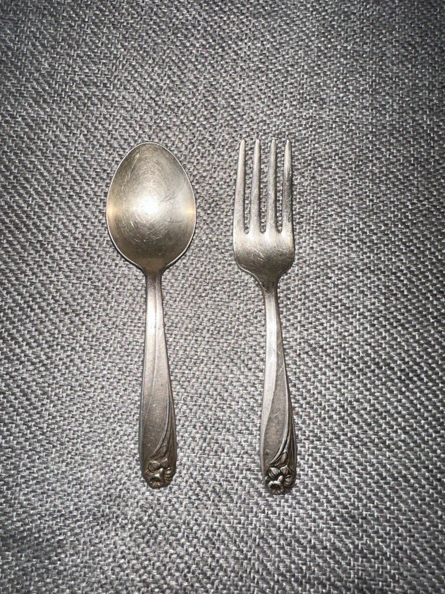 1847 Rogers Bros Daffodil Silverplate Set Fork & Spoon | eBay