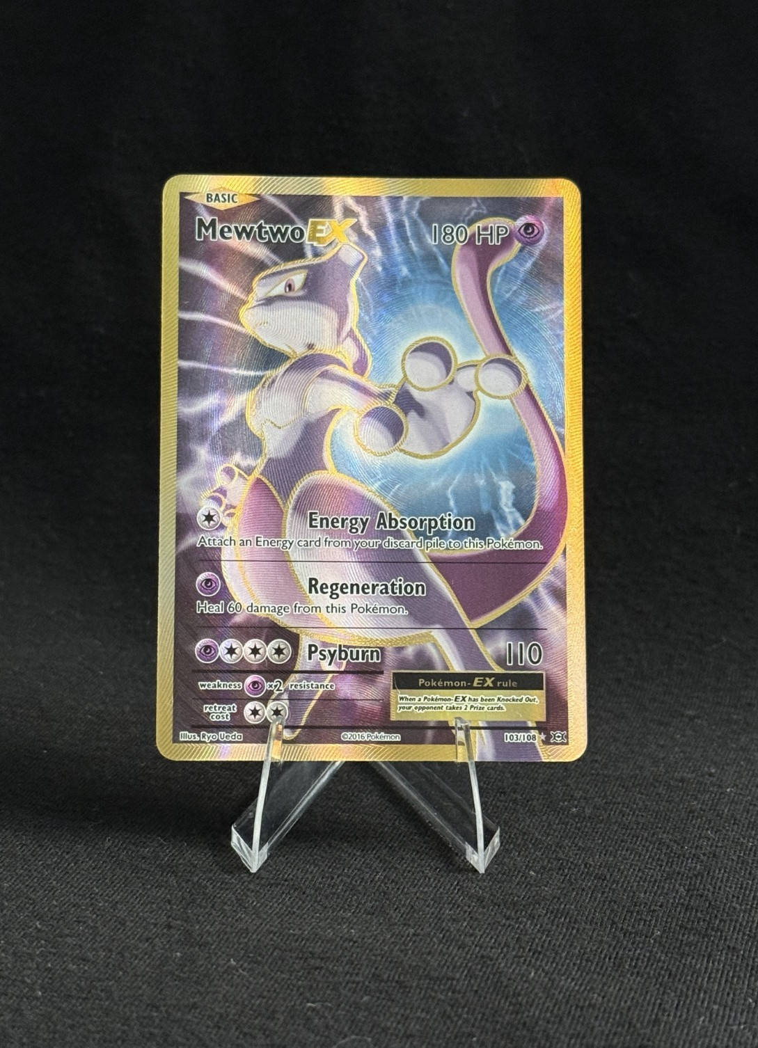 Mewtwo Ex 103/108 Ultra Rare Pokemon TCG: XY Evolutions Raw NM CLEAN (English)