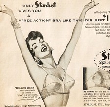1955 Stardust Bra Underwear Advertisement Empire State Building NYC DWQQ7