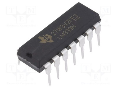 Iio: 150nA Cmp: 4 IC: Komparator 1,3us universell THT DIP14