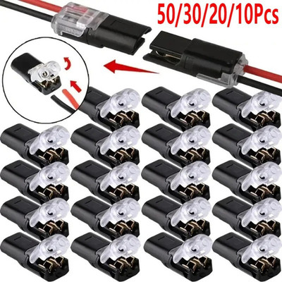 50/100 Stück H2 2Pin Steck Drahtverbinder Nylon Kupfer Schnellklemme