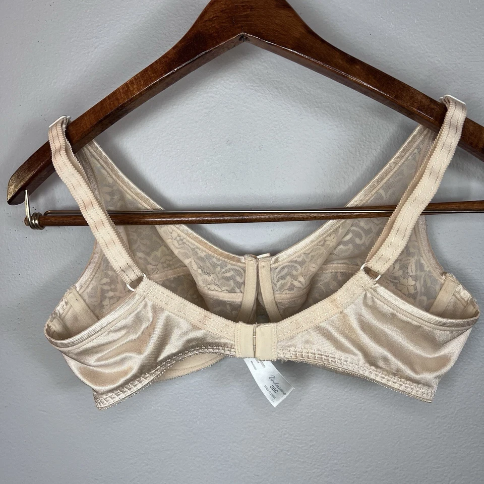 Sujetador Camiseta Underscore Beige Encaje Sin Forro Cobertura Completa Con Aros Talla 36C Foto 4 de 4