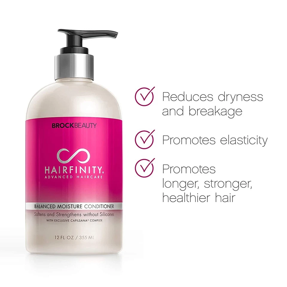 Acondicionador Hairfinity Balanced Moisture Biotina - Sin silicona y sulfatos  Foto 4 de 4
