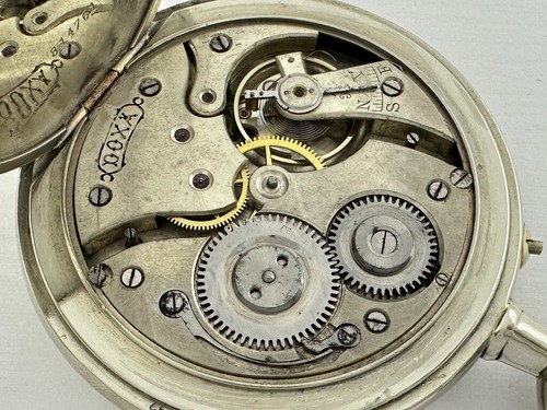 Doxa Antique 1910's Swiss Amazing Art Deco Carpet Dilizhans Huge Pocket Watch - Picture 13 of 13
