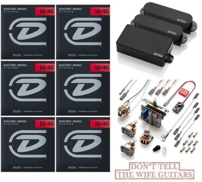 EMG SA / SA / 81 BLACK HSS ACTIVE HUMBUCKER & 2 SINGLE COIL SET 