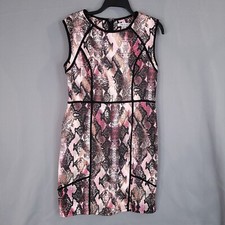 Jennifer Lopez Women's Sheath Dress Midi Sleeveless Back Zip Size 14