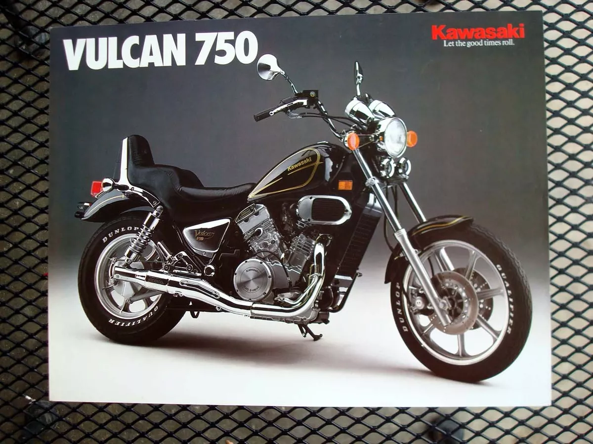 1988 Kawasaki Vulcan VN750 A4 Sales Brochure eBay