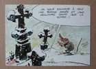 carte postale - Pierre Tombal -  Hardy - Cauvin - 1987 - Dupuis
