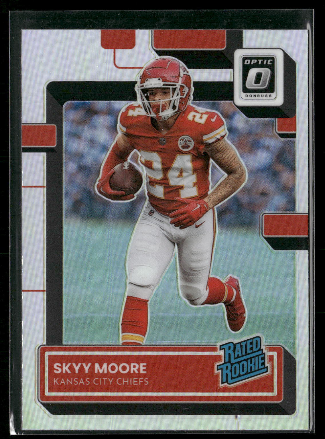 Skyy Moore 2022 Donruss Optic #224 Rookie Holo Kansas City Chiefs