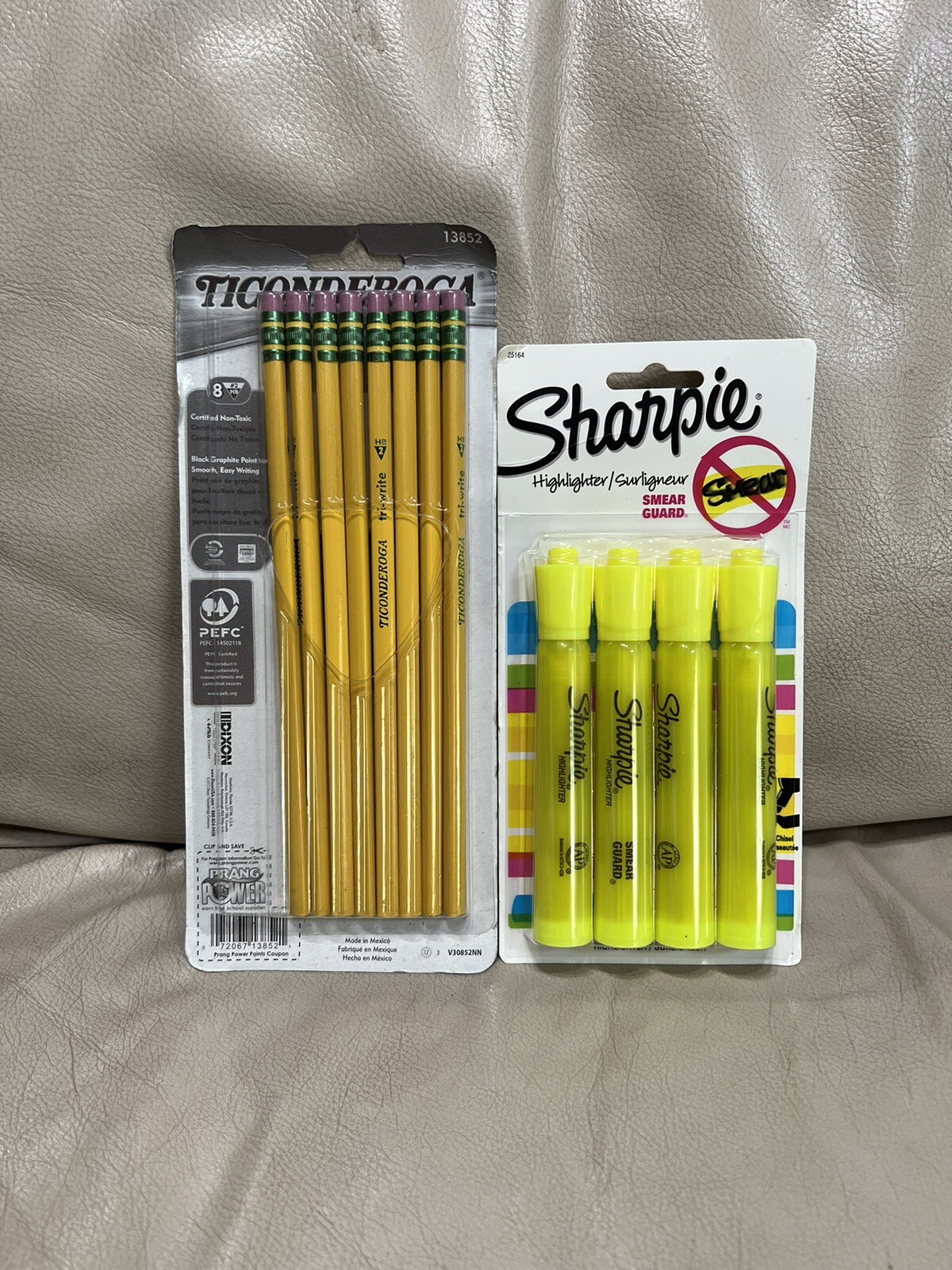 Sharpie Highlighter Fluorescent Chisel Marker Point Yellow Ticonderoga Pencils