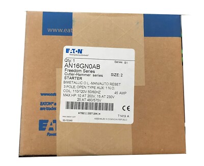 AN16GN0AB Non-Reversing Nema Control Starter *Brand New* Factory Sealed