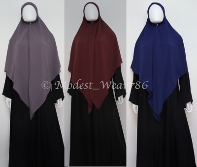 Premium Chiffon Square Hijab Scarf Muslim Headcover 17 Colors