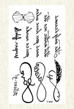 infinity sign words temporary tattoo Stick on tattoo