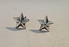 Sterling Silver TINY 7mm 3D 5 point Star Studs Posts Earrings! 