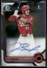 #CDA-JBD Justin Boyd 2022 Bowman Draft Chrome Draft Pick Autographs