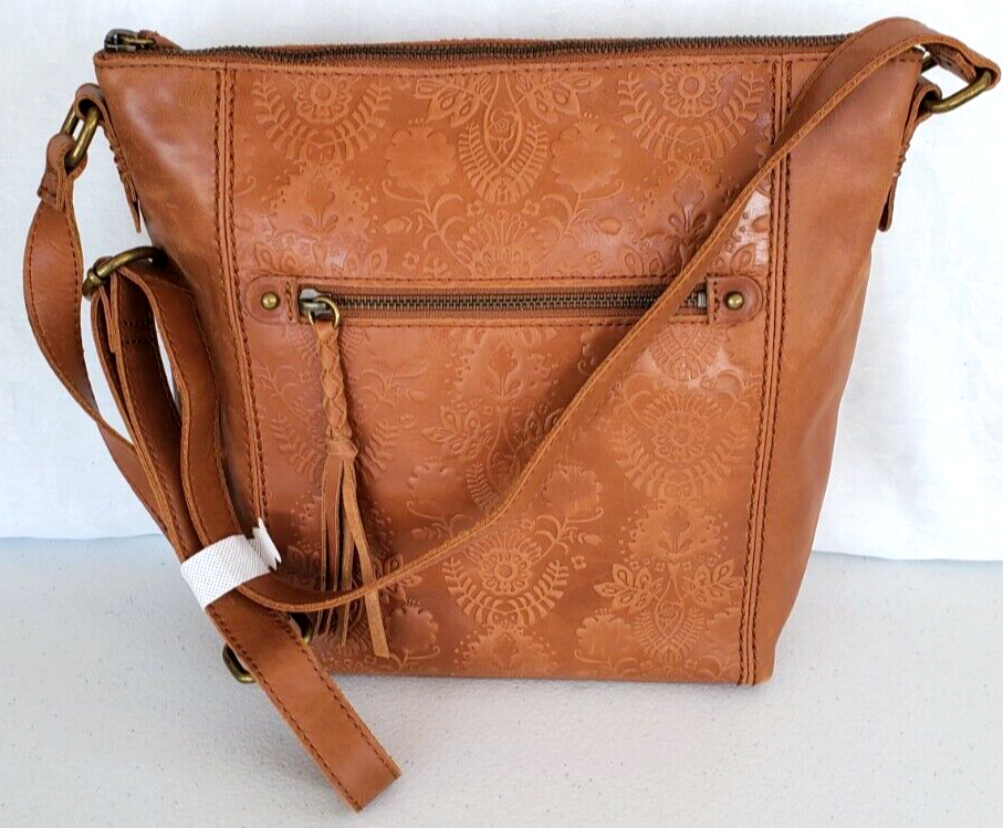 The Sak Ashland Artisanal Tobacco Leather Adjustable Crossbody Bag 10