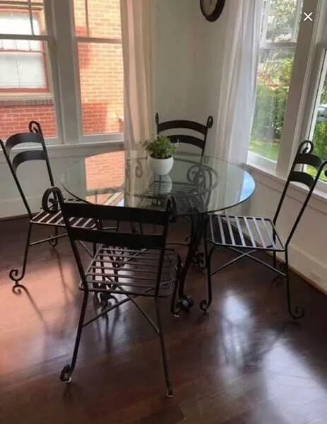 Pier one table and cheap chairs