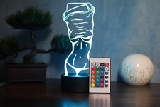 Erotik Lampe in Frauen Form als LED Tischlampe sexy Dekoration, nackt Kunst