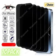 10x Privacy Screen Protector Tempered Glass For iPhone 16 15 14 13 12 11 X XR XS