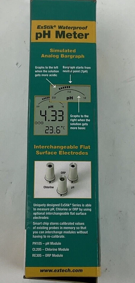 EXTECH PH100EXSTIK WATERPROOF PH METER DIGITAL READOUT - Image 4 of 4