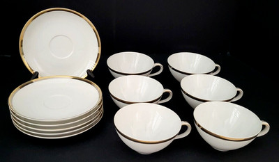 Wentworth China Camelot #8564 Cup and Saucer 12-Piece Set Service for 6 Japan