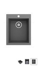 Lavello da cucina in granito 19,68 pollici con 16,15 pollici con Profondo 7,48.