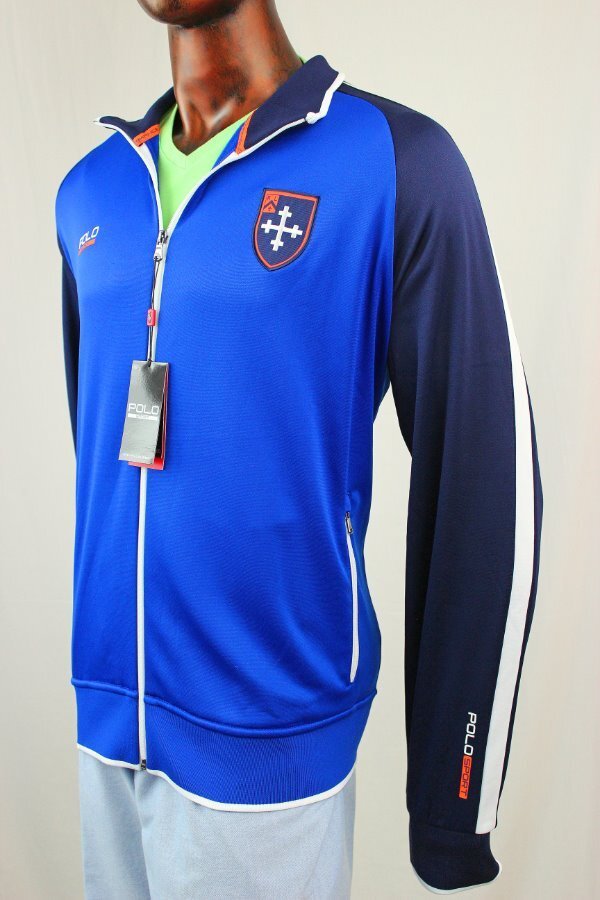Ralph Lauren Polo Sport Men's Blue And Navy Full Zip Front Jacket