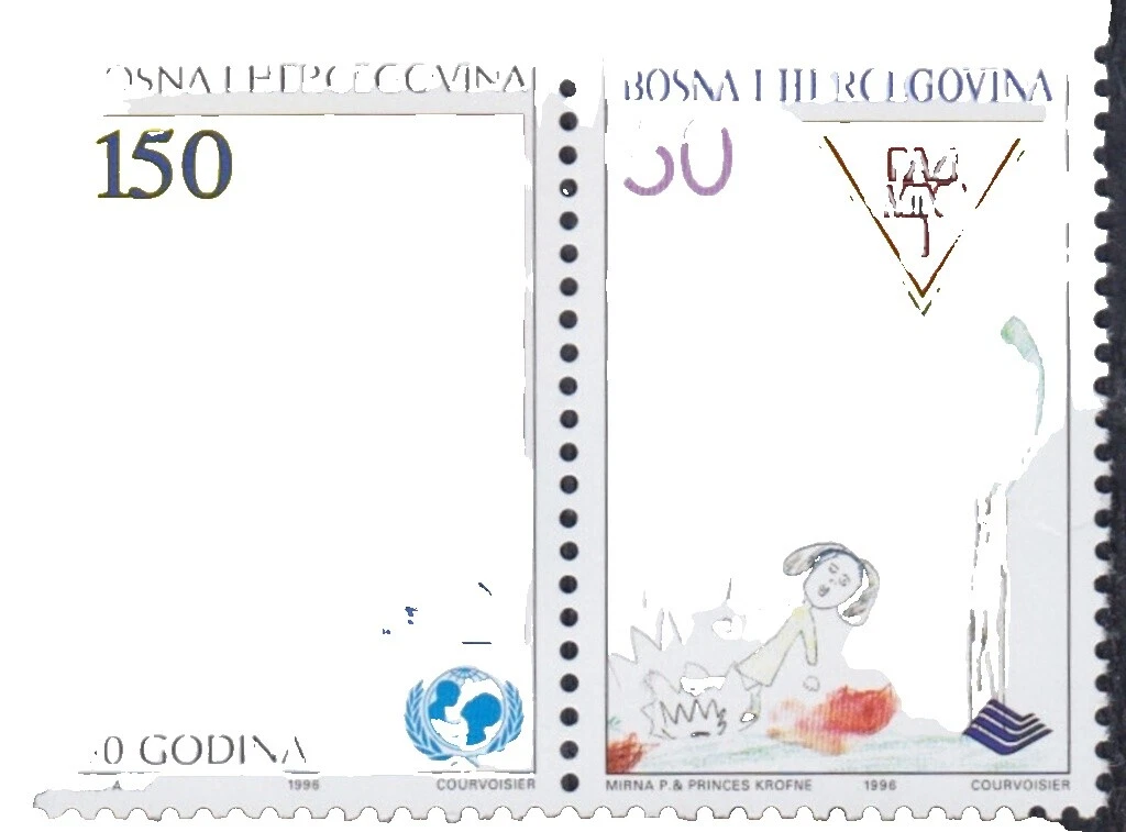 Multi-Color Block bosnio y herzegovinian stamps