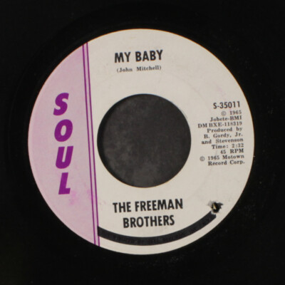Freeman Brüder: My Baby/ Beautiful Brown Eyes Soul 7 '' Einzel 45 RPM
