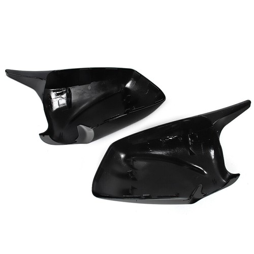 2x Gloss Black Side Mirror Cover Caps For BMW 5~Series F10 F11 2010~2013 Pre~LCI - Picture 7 of 15