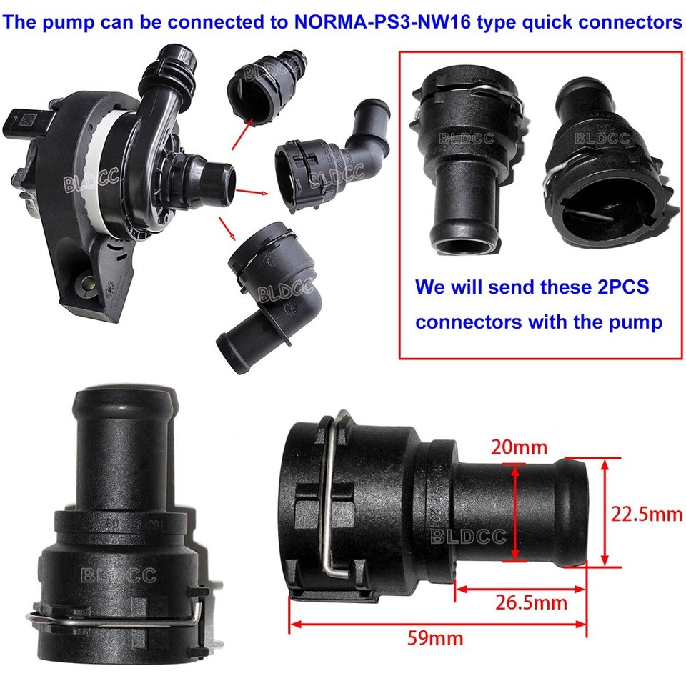 DC12V 60W Automotive Brushless DC Motor Cooling Water Pump +PWM Signal