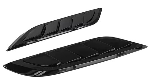 Bonnet Vents Gloss Black Fits LR New Defender 90 110 L663 Hood Panels 2020+ - Picture 2 of 17
